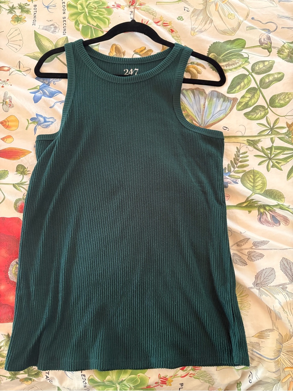 Maurices Dark Forest Green Ribbed Tank Top